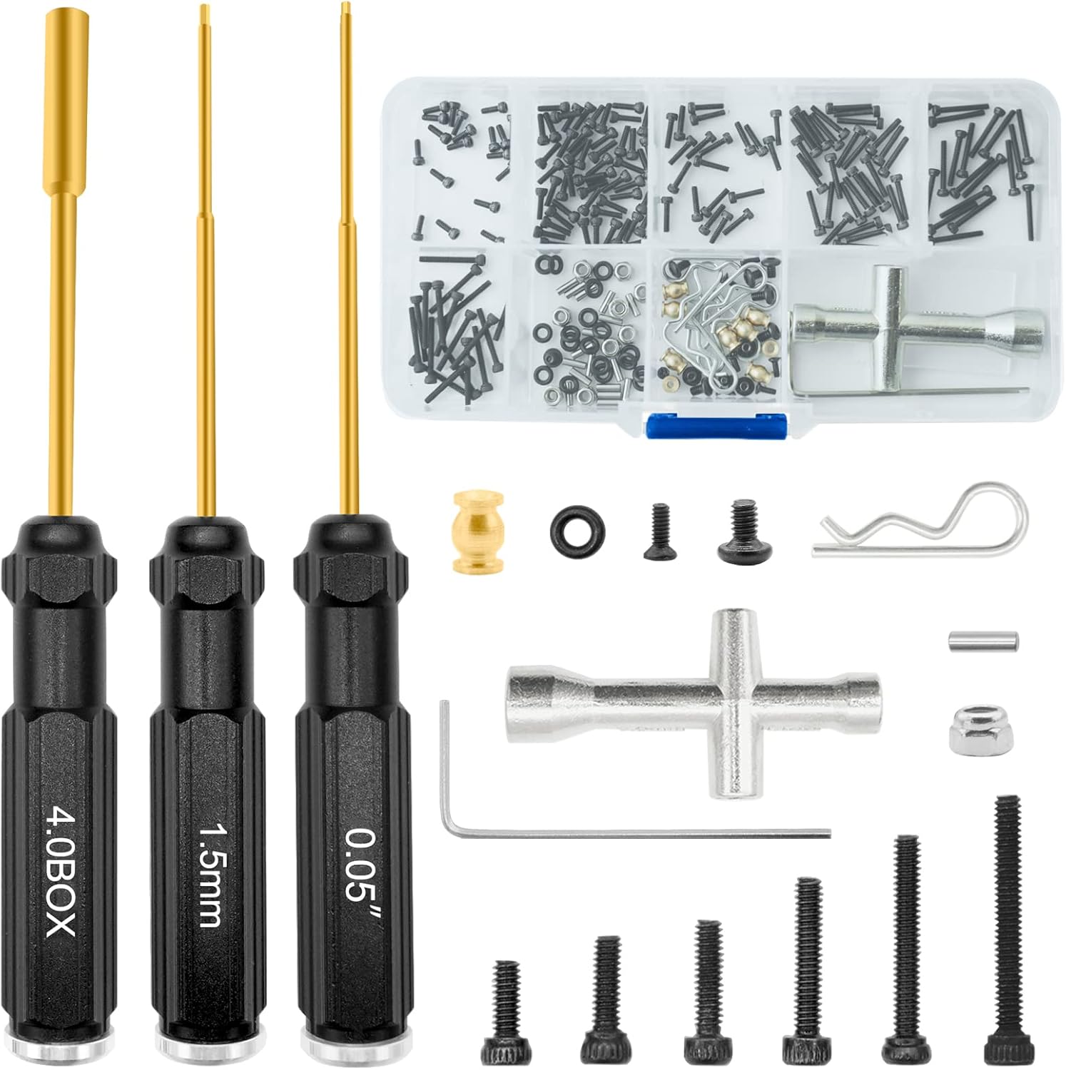 OGRC Steel Screws Set RC Tool Kit with 3 PCS Hex