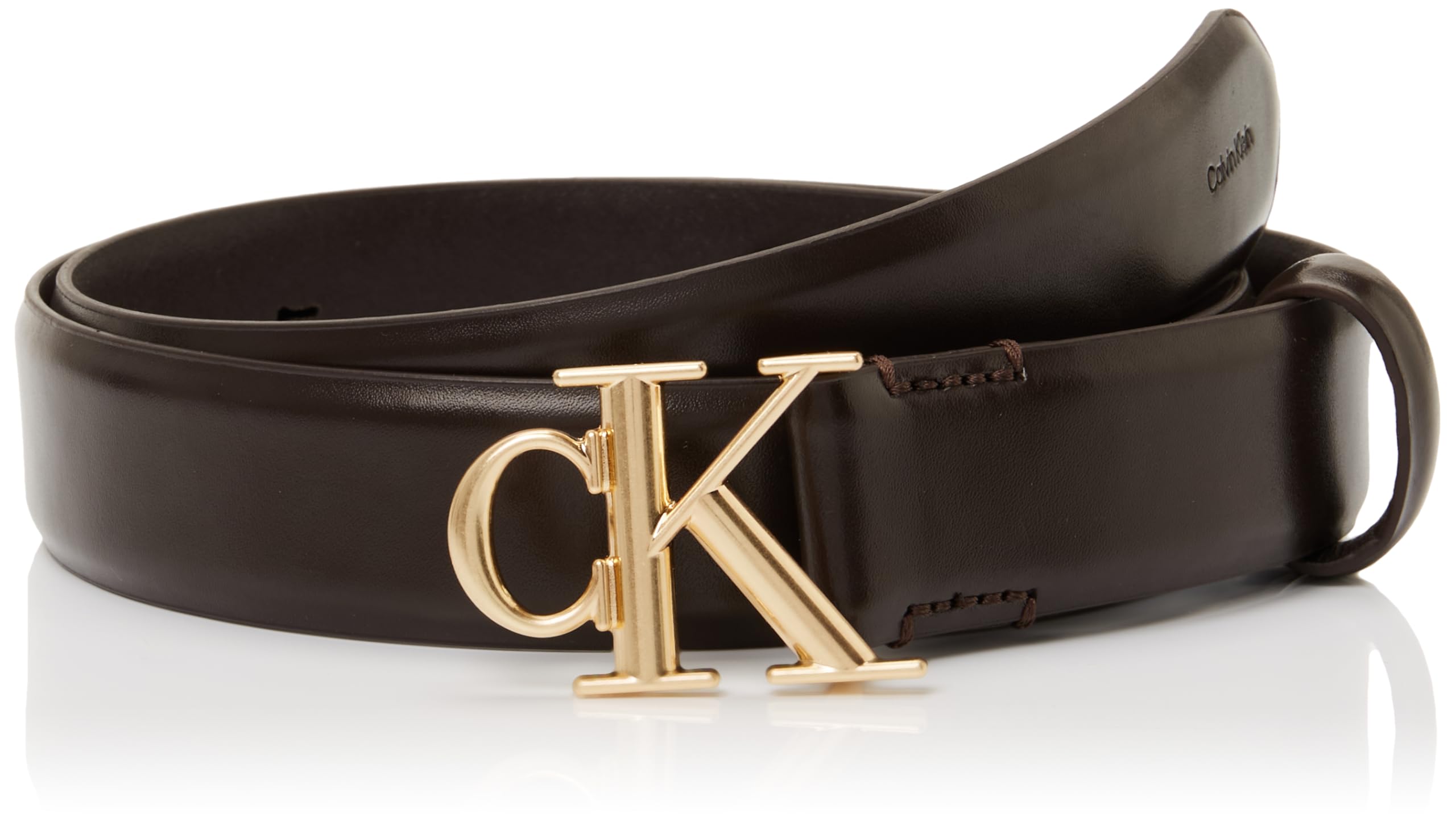 Calvin Klein Round Ck Buckle 30mm Belt Smooth Lv04f7074g Ceintures Femme (lot de 1)