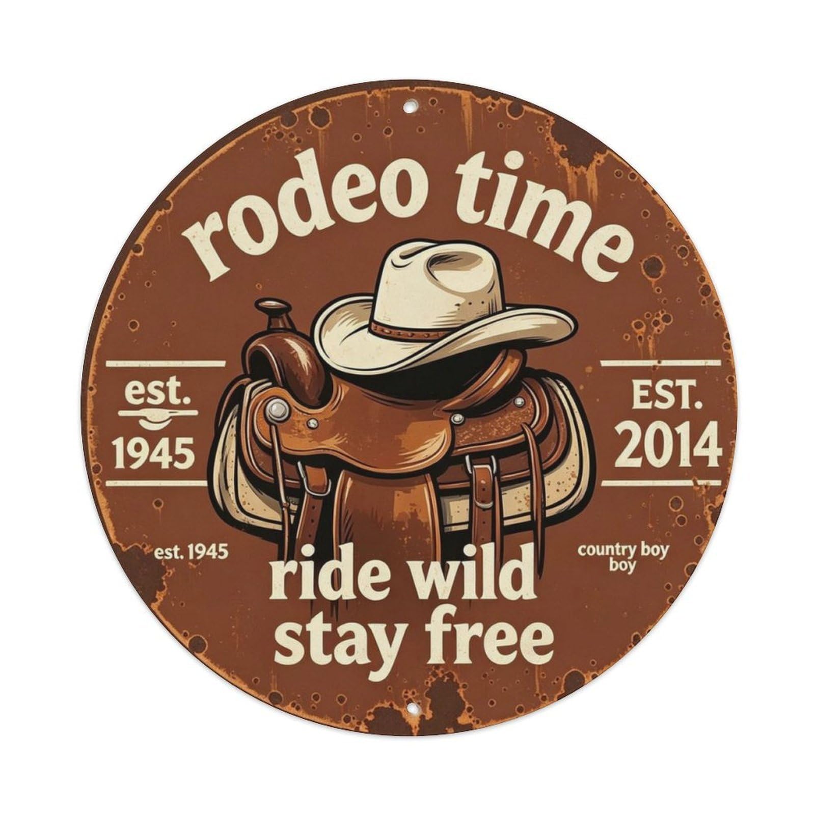 Ride Wild Stay Free Metal Tin Sign Plaque