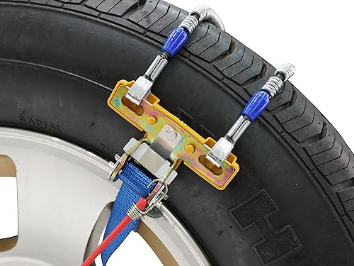 Miniatura 5 de Totravel Cadenas de nieve, cadena de cable para neumáticos de pasajeros, camionetas y SUV, cadenas universales ajustables para neumáticos de nieve