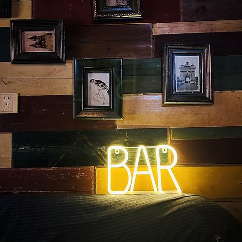 Miniatura 7 de UrsaMajor Letrero de neón para bar, pub, decoración de pared de fiesta, letreros LED para bar en casa, negocios, regalos de Navidad (blanco cálido)