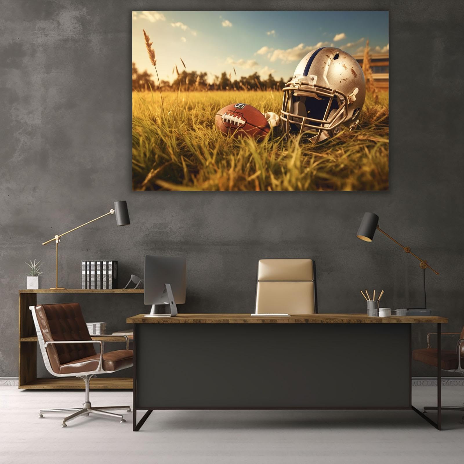veces Pósteres de fútbol para dormitorio de niños, fútbol y casco de fútbol, decoración motivacional de pared, póster de dormitorio para habitación de adolescentes, impresiones deportivas, imagen - 60