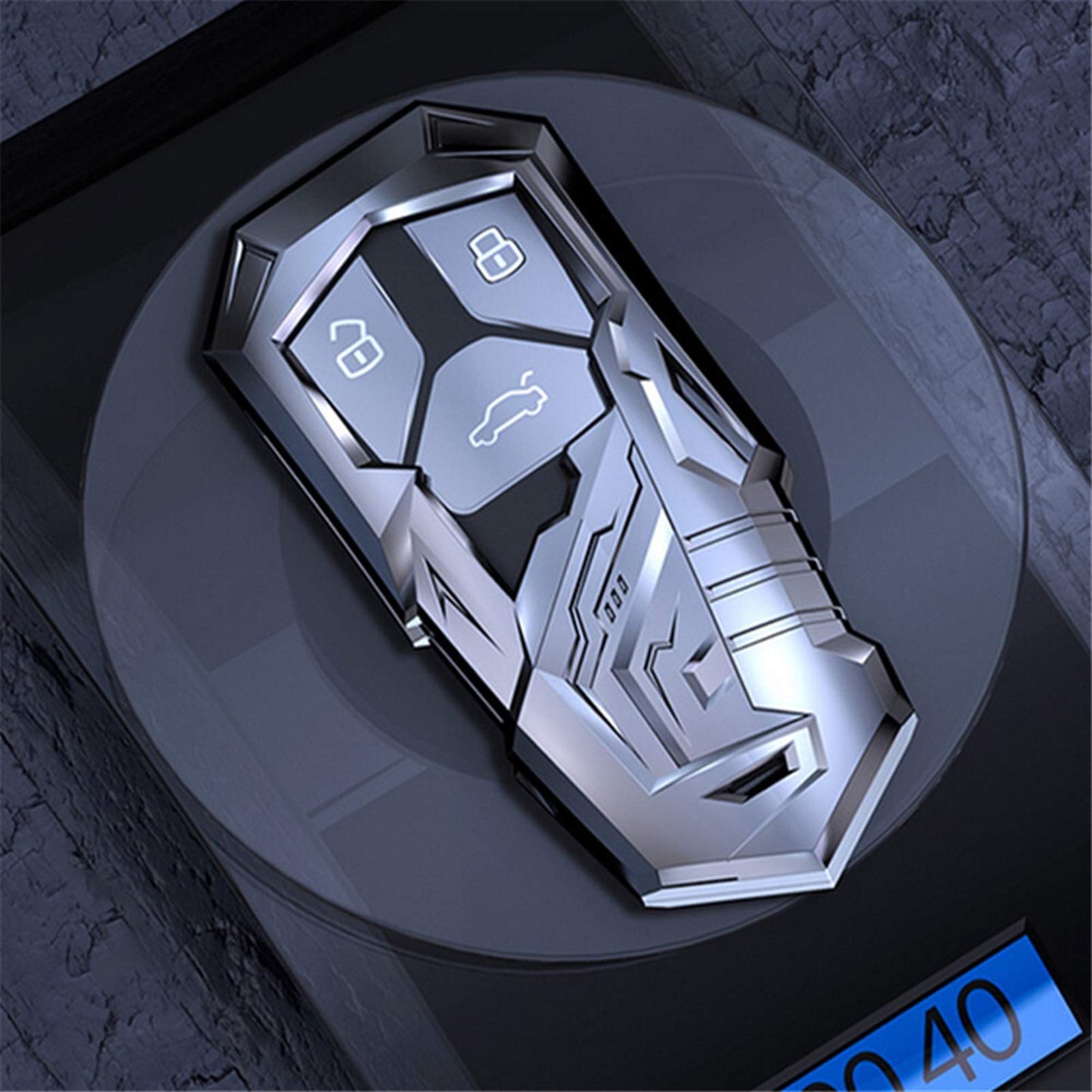 Funda de aleación de Zinc for Llave de Coche, for Smart, Funda for Llavero, for Audi, A4, Q7, Q5, TT, A3, A6, SQ5, R8, S5, Mando a Distancia sin Llave, Estilo de Coche