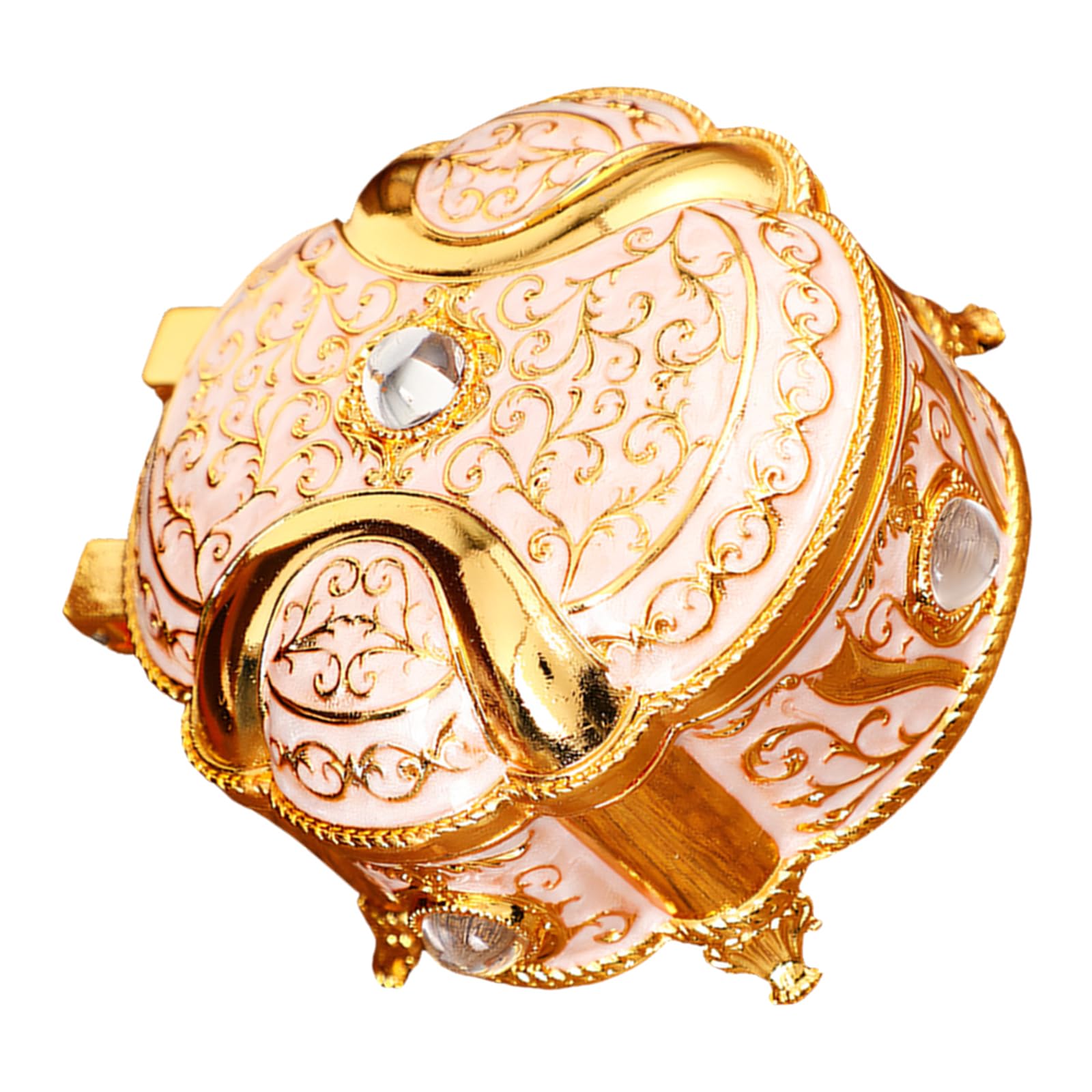 NVOQILIN Artistic Display Case with Spacious Compartments Enameled Desk Organiser Exquisite Handcrafted Enameled Decorative Box for Jewelry Storage