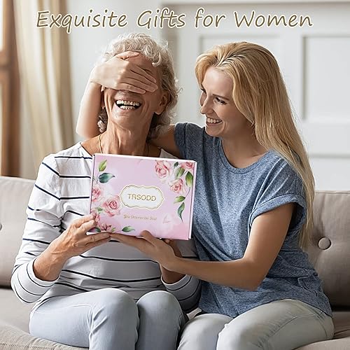 Miniatura 6 de Regalos para abuela, Navidad, bolsa de mano bordada con bolsa de maquillaje, bolsillo interior, caja de regalo, juego de tarjetas para mujeres,