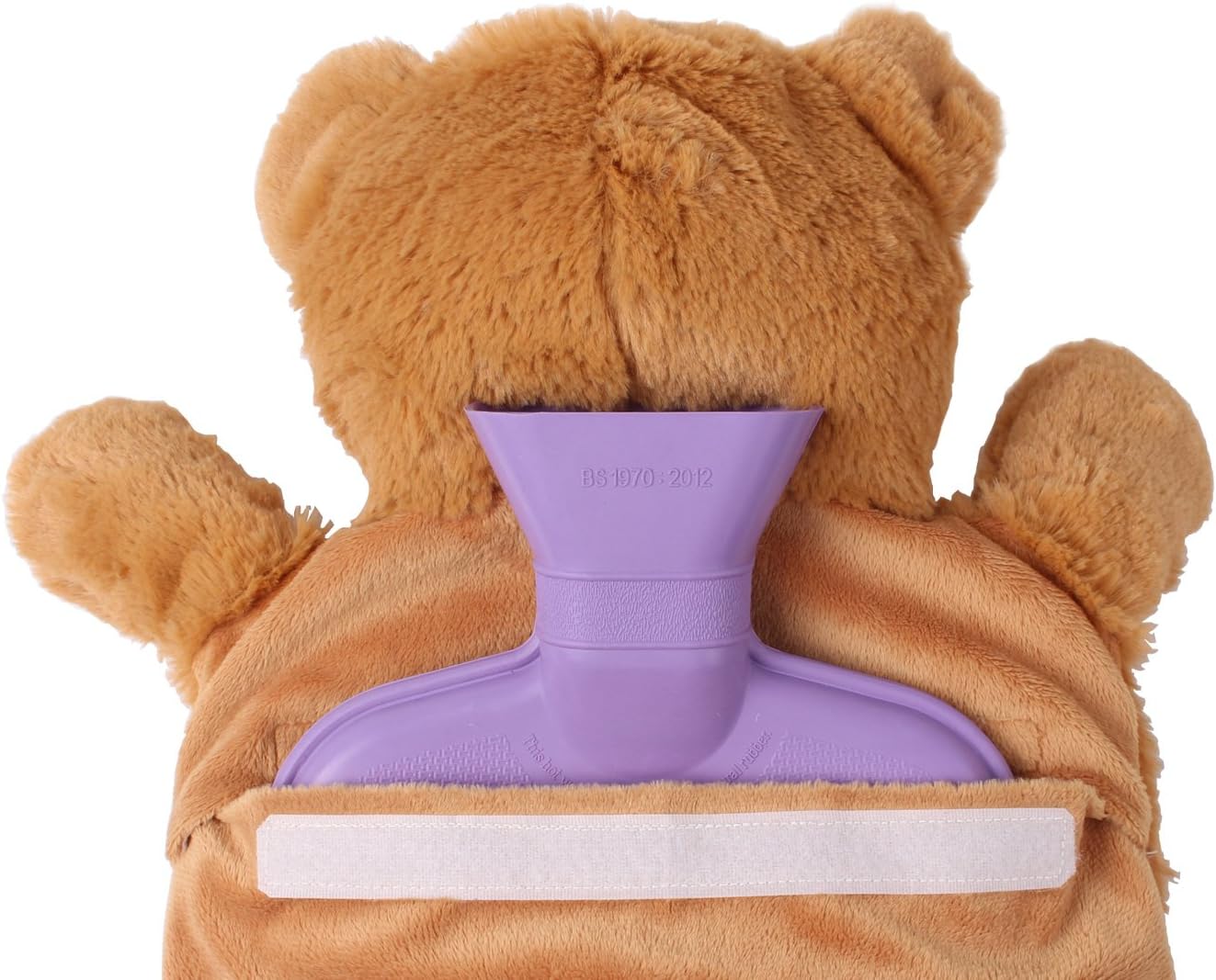 Black Friday - 40% OFF HomeTop Premium Classic Rubber Hot or Cold Water Bottle with Cute Stuffed Animal Cover (2 Liter, Purple)