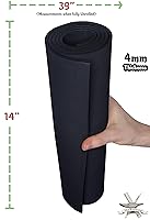 Vista 4 de Espuma EVA de Retención de Forma para Cosplay 4mm (1mm-10mm) 35.56x99.06 cm Hojas de Espuma EVA de Alta Densidad Negras o Blancas.