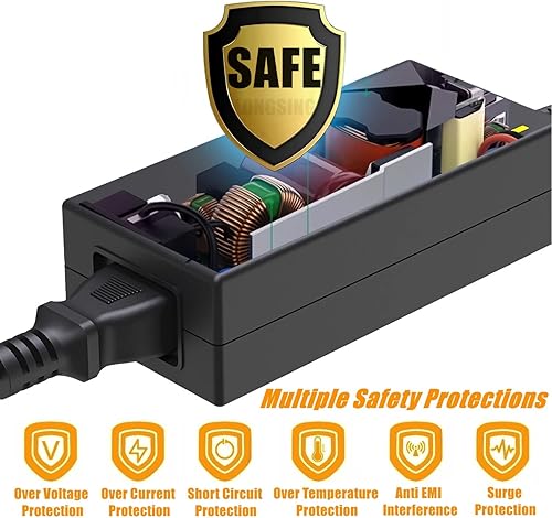 Miniatura 4 de Adaptador de fuente de alimentación de 12V 5A, CA 100-240V a CC 12V, entrada 100V-240V, salida 12V 5A 60W, con conector hembra de CC, conector de