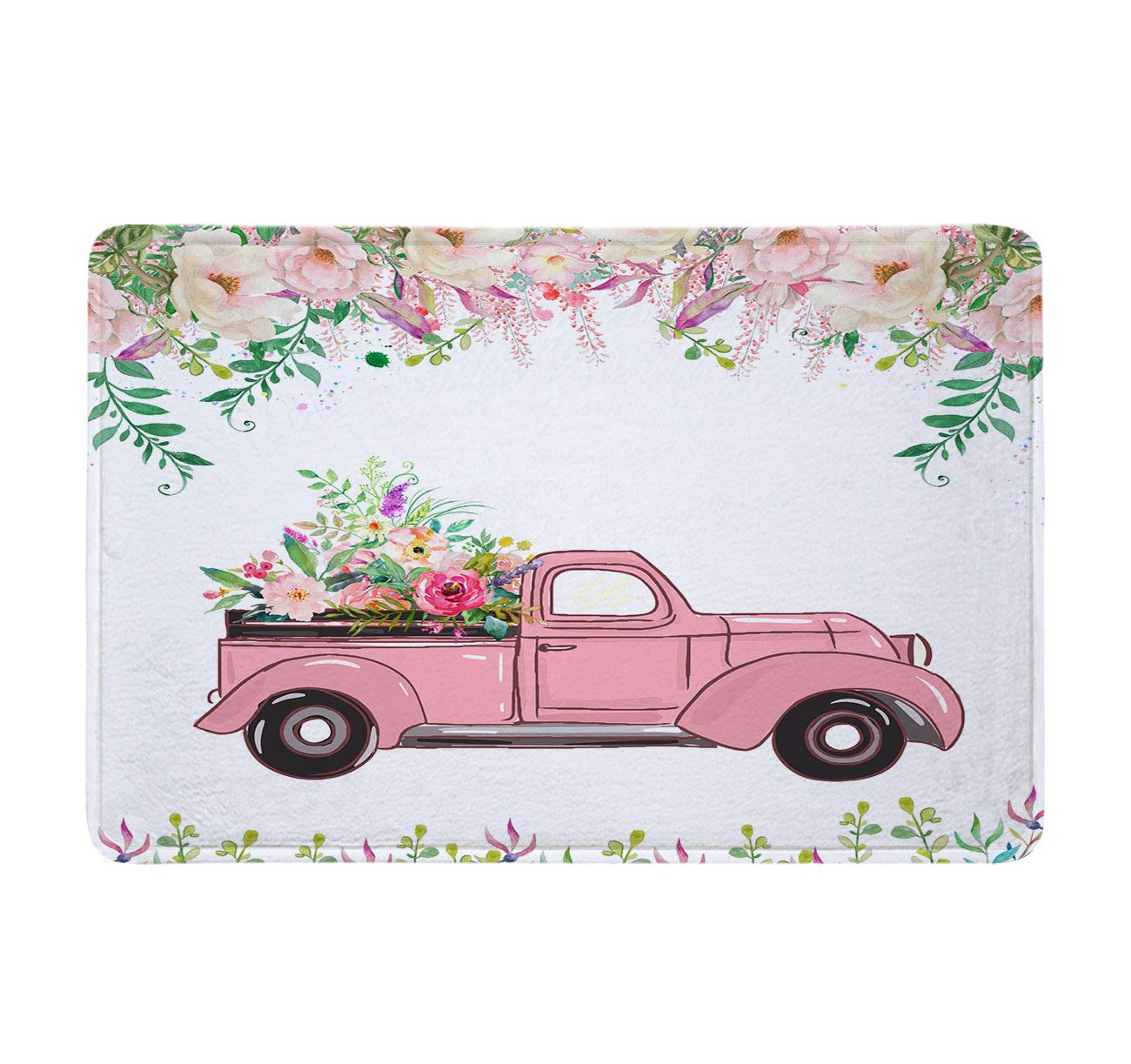 Lb Farm Truck Flower Bathroom Mat Vintage Country Farmhouse Theme Flowers Decor Bath Mat Soft Memory Foam Non Slip Absorbent Bathroom Rug 16x24 Inch Buy Online In Kuwait Missing Category