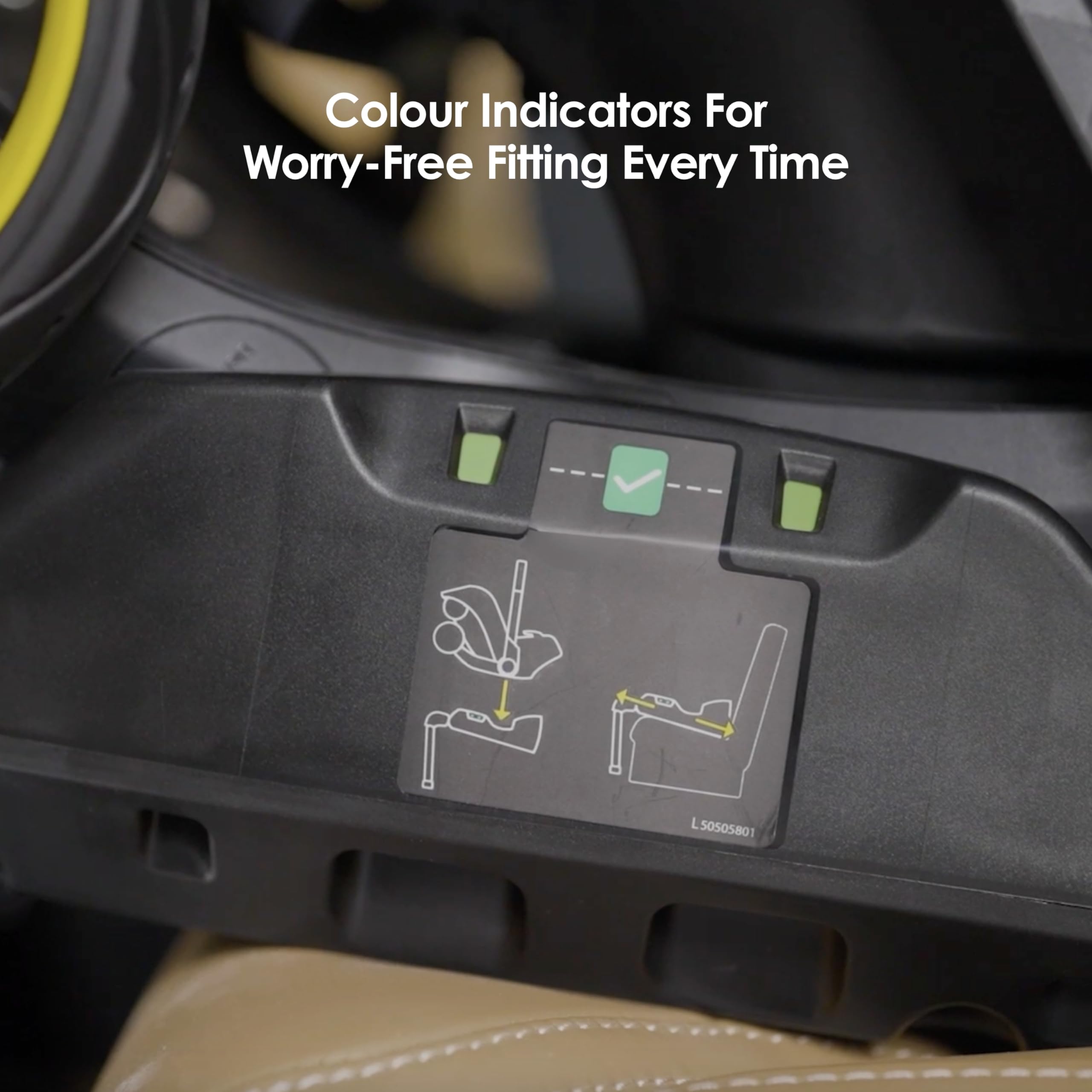 Doona i Baby Car Seat Isofix Base - Isofix Installazione Set i - Caratteristiche Indicatore di installazione per confermare che il seggiolino auto sia bloccato in posizione