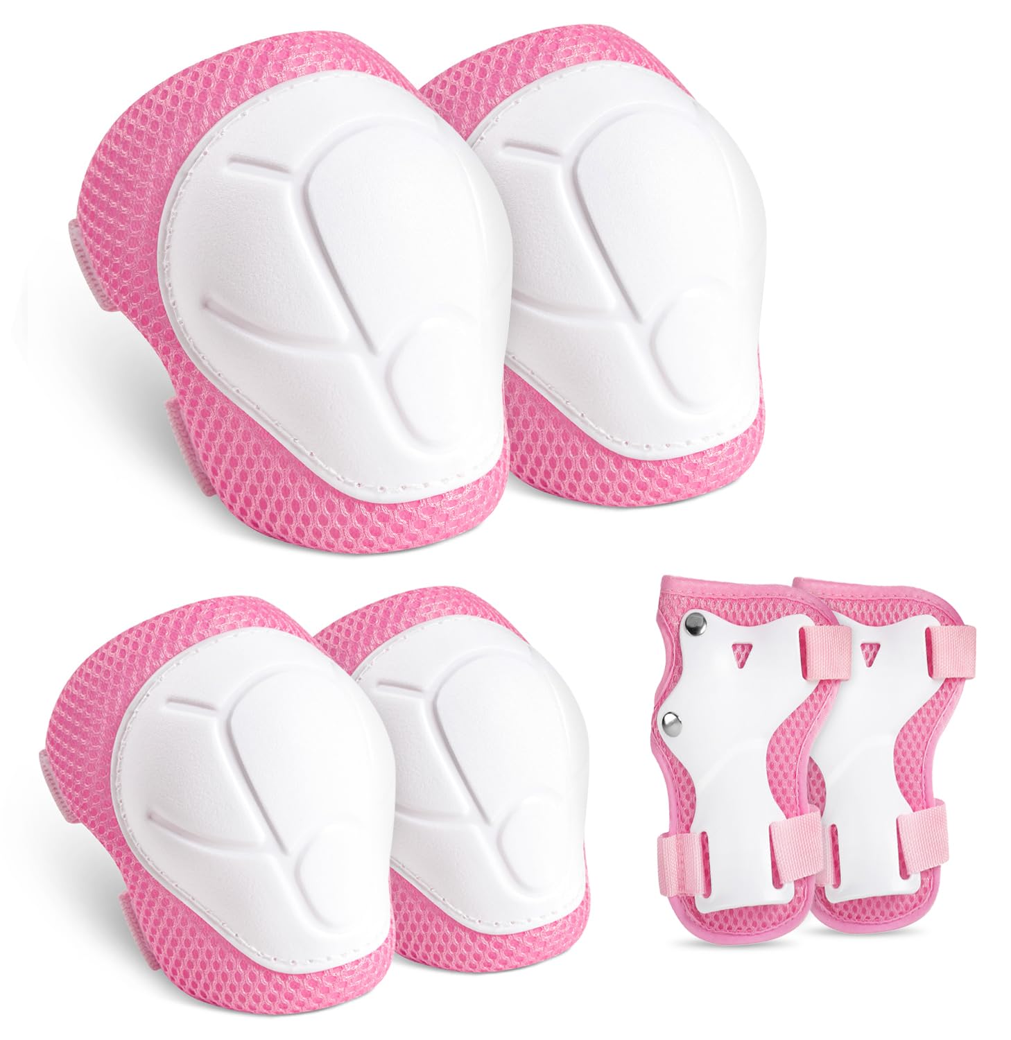 Kit Protection Roller Enfant 6-en-1 – Genouillères, Coudières, Poignets – Tailles S Et M, Réglable