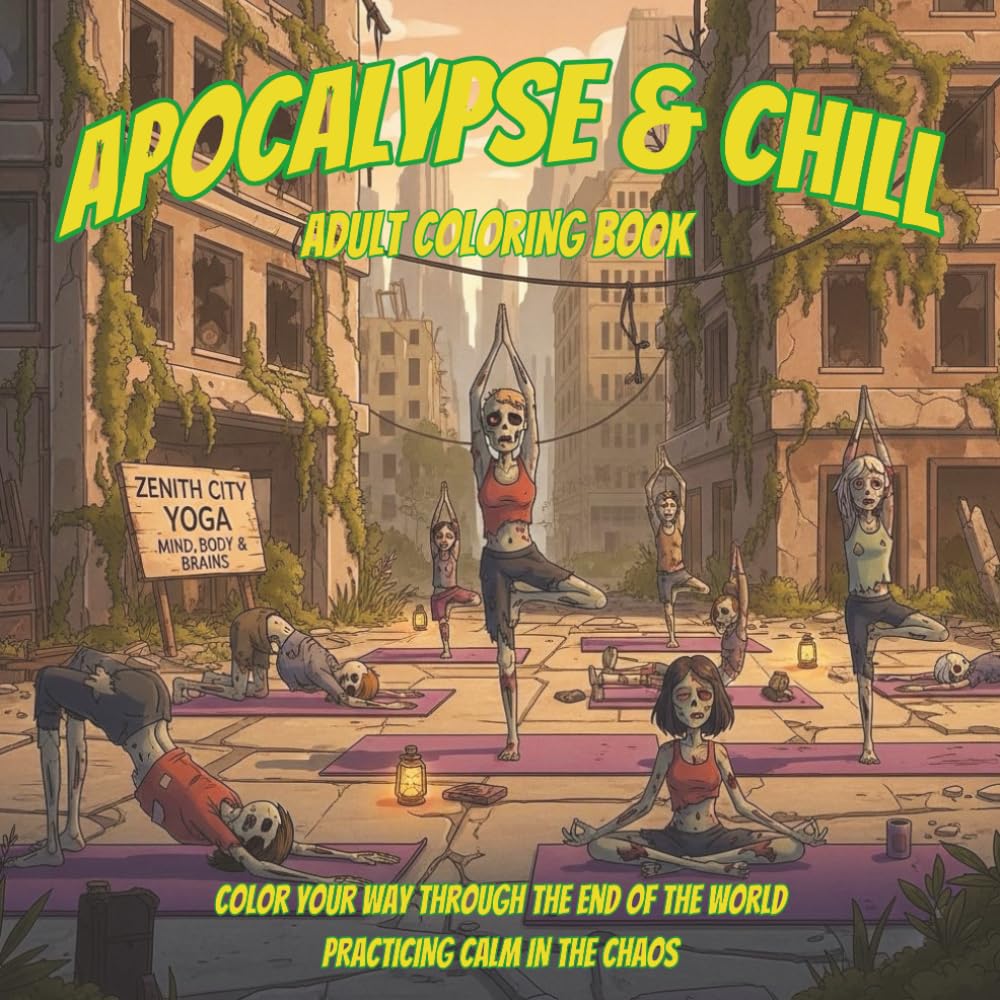 APOCALYPSE & CHILL: A Coloring Book for Adults: A Coloring Book for the Comfortably Doomed. 40 Zombie Apocalypse Designs to Reduce Stress and Bring Peace to the Chaos of Daily Life.