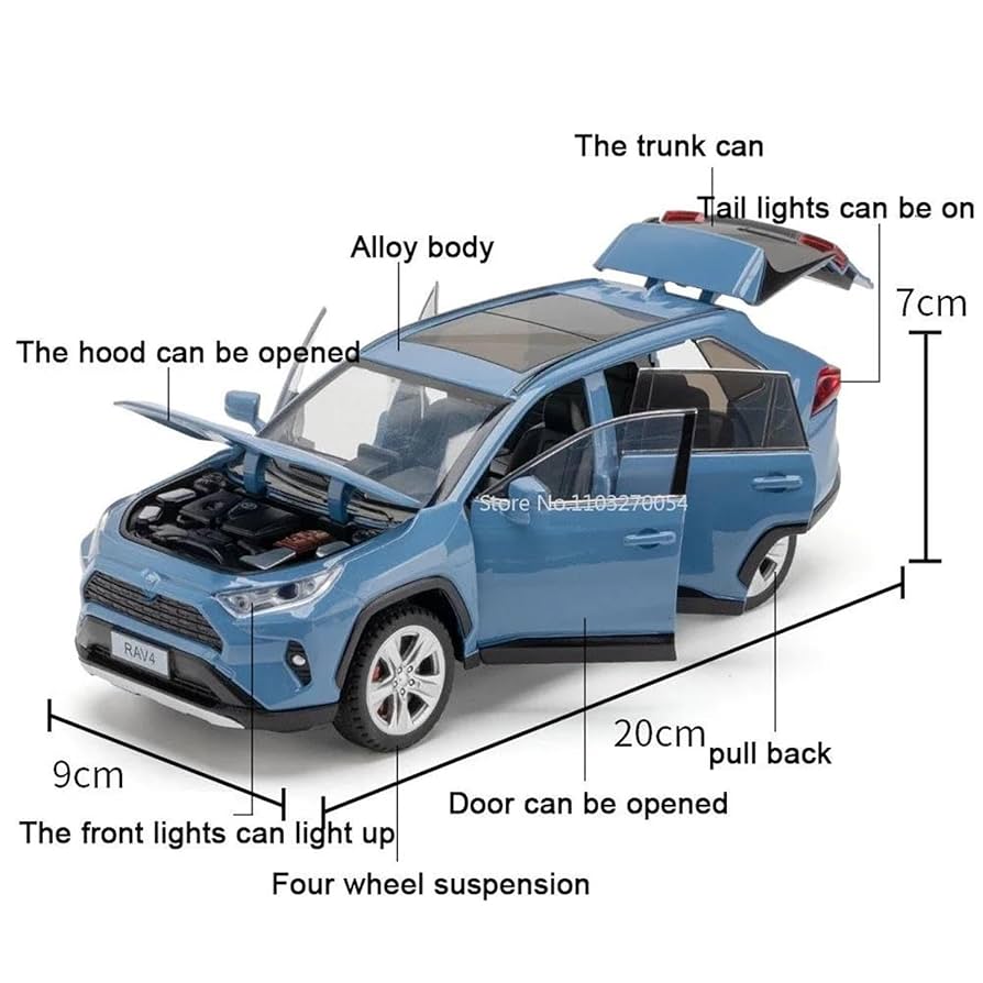 一汽丰田RAV4のモデルカー Amazon.co.jp: モデルカーのおもちゃ 1:32 トヨタ RAV4 SUV 合金