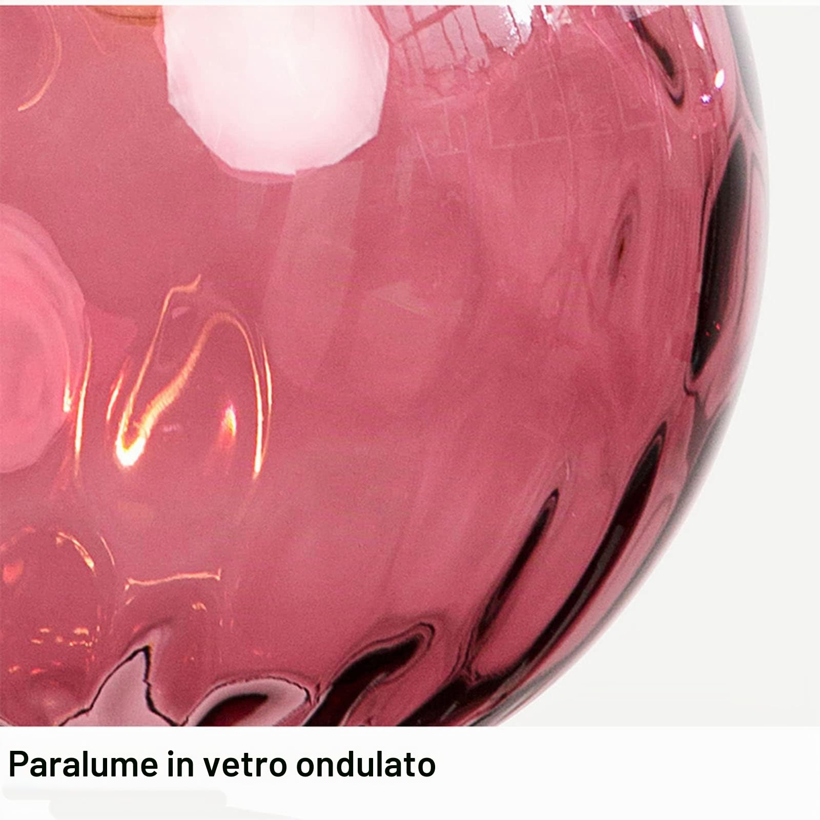 Lampadario a Sospensione a Sfera in Vetro Ondulato con Finitura Oro Lampada a Sospensione a Soffitto Industriale Vintage E27 Per Sala da pranzo Cucina - Azzurro