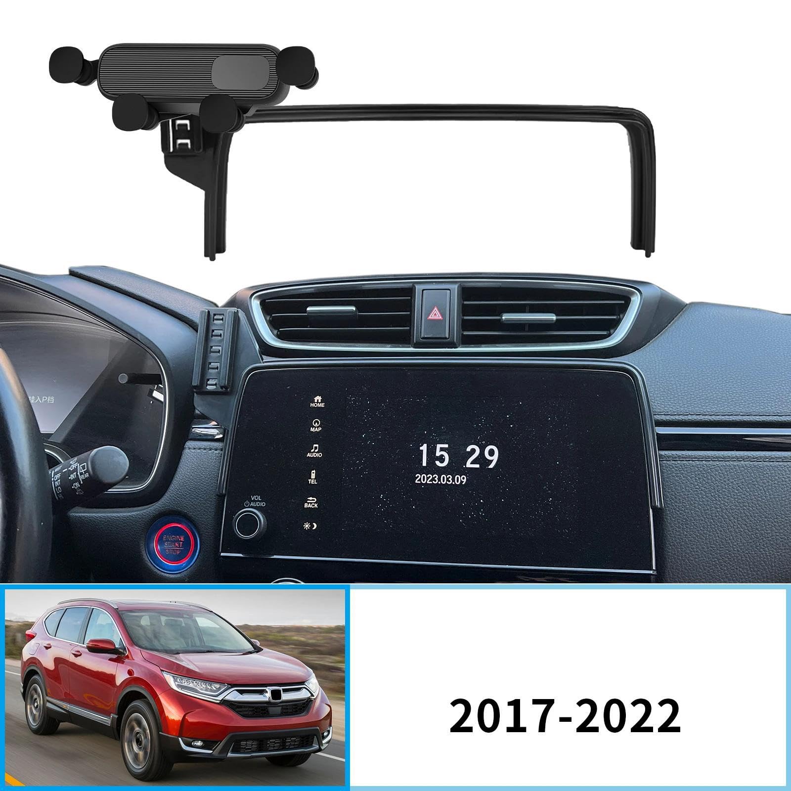 Uchwyt Samochodowy na Telefon dla Honda CR-V 2017-2022, uchwyt samochodowy na telefon komórkowy, stojak na nawigację GPS (ładowanie)