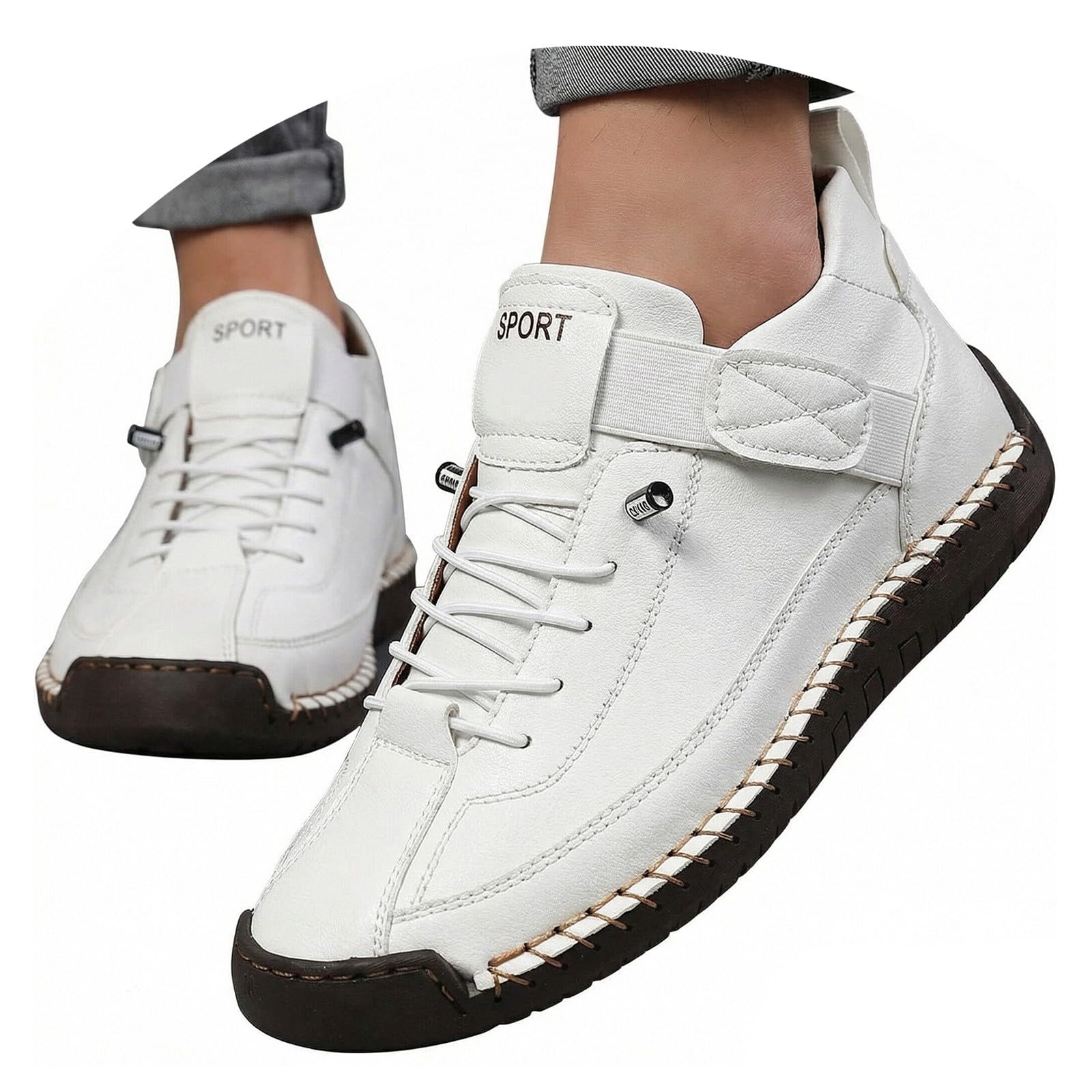 Basket Randonnee Femme Imperméable - Basket Femme Montante Cuir Orthopédique À Lacet Tennis Chaussure Confort Basquettes Respirante Sneakers Plates Chaussures Outdoor Chaussures