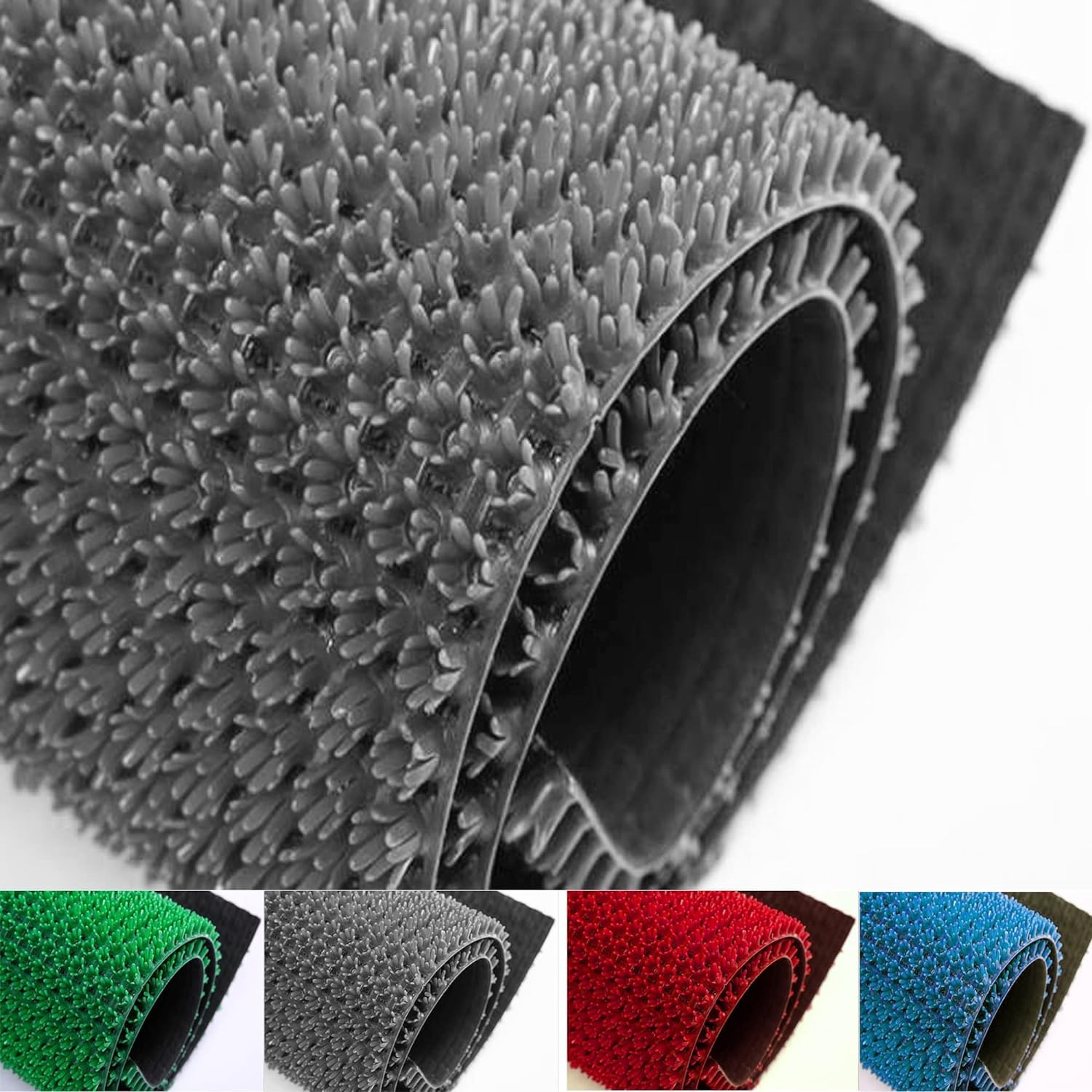 YALISH Polyvinyl PVC Spike Entrance Door Mats for Home, Offices, Hotel Rooms Artificial Grass Turf Mat, Multiple, Textured Surface, Indoor Outdoor Use (Grey - 2 X 1.5 FT / 60 X 45 CM)-image-47