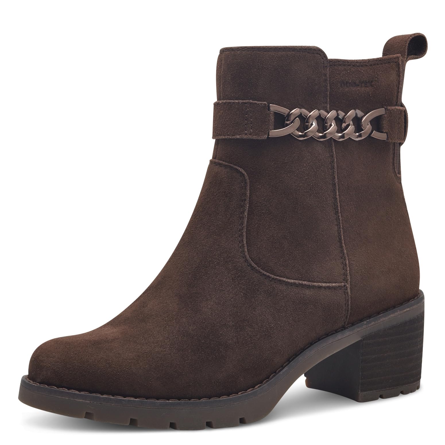 Tamaris Comfort Women’s Ankle Boots with Heel Leather Block Heel , Mocca Suede, 5 UK