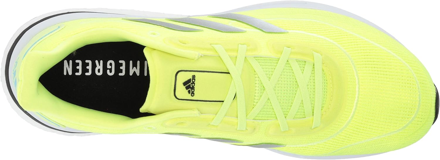 adidas Men's Supernova Running Shoe, Solar Yellow/Silver Metallic/Black, 7.5