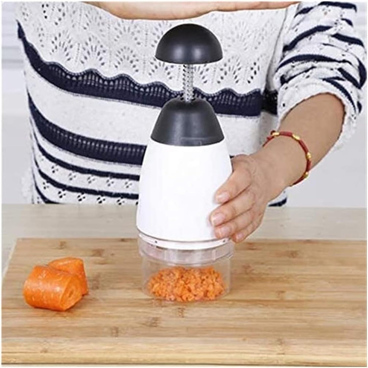 Knoblauchpresse Multifunktional, Manueller Obst Gemüse Zerkleinerer Knoblauch Hackmesser Presse Küchenhelfer Sauber Ohne Spritzer Für Knoblauch Ingwer Chilischo, a, 24,8 * 9 * 6cm