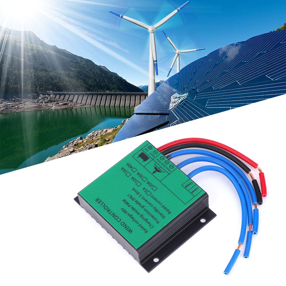 Controller per Generatore Eolico PWM in Lega di Alluminio con Diodo Emettitore di Luce per Barche da Pesca, Lampioni, Casa, Sorveglianza