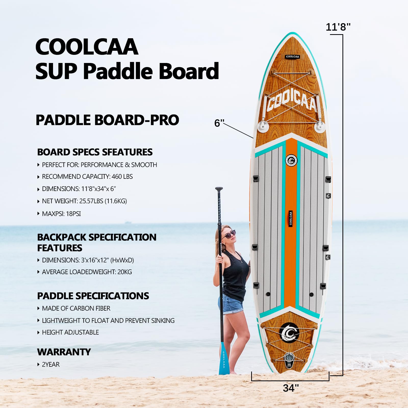 Inflatable Stand Up Paddle Boards with Premium SUP Board Accessories, Stand Up Paddle Board Load up to 460 lbs, Inflatable Paddle Board for Adults 2+1 People/Family/Big Size