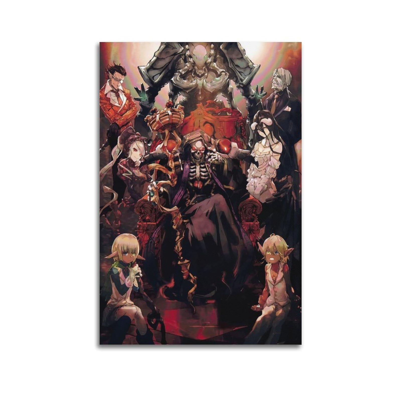Naviga Unframe-Style Overlord Anime Poster Poster Decorative Painting Canvas Wall Posters And Art Picture Print Modern Family Bedroom Decor Posters 20X30inch(50X75cm)