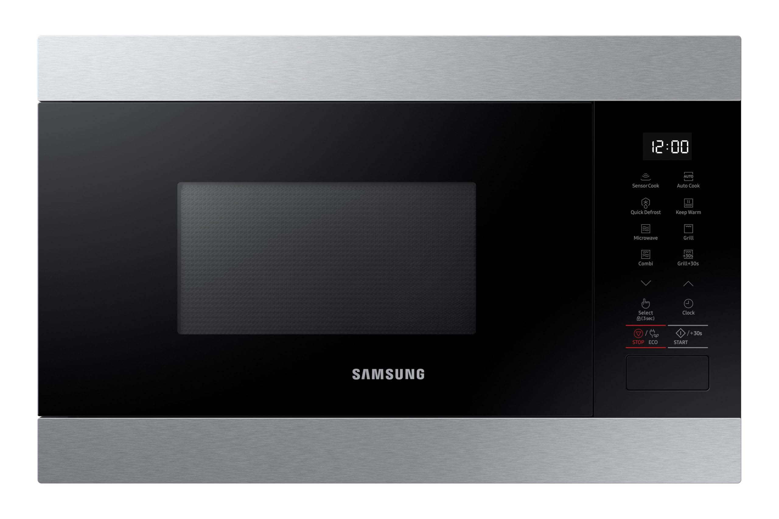SamsungBuilt In Microwave, 850W, Capacity: 22 Litre, Colour: Silver, MG22M8274AT
