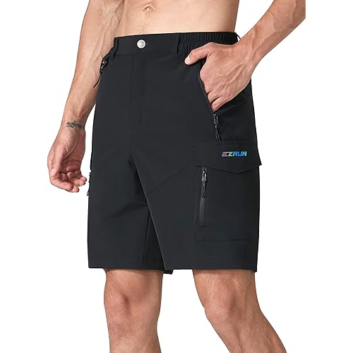 EZRUN Men's Hiking Cargo Shorts Quick Dry Golf Outdoor Casual Travel Shorts with Multi Pocket for Work Camping Fishing Summer