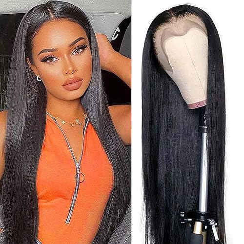 Miniatura 10 de Pelucas de cabello humano lacio con encaje frontal HD de 13 x 6 pulgadas para mujeres, predepiladas con abuelitos, 20 pulgadas, densidad del 180%,