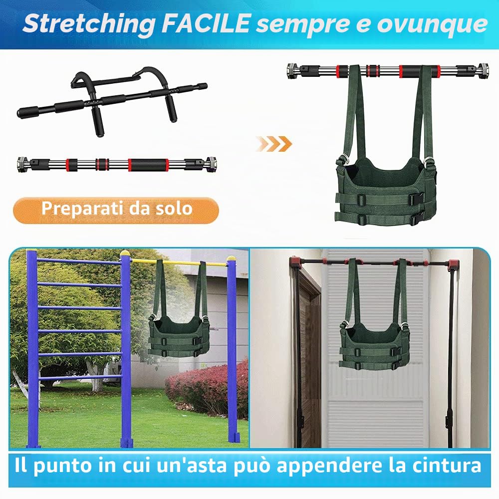 Cinghia lombare per decomprimere ernia del disco posteriore sollievo dal dolore alla schiena sciatica, scoliosi spinale decompressione macchina imbracatura verticale (medio)