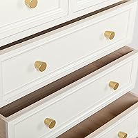 Vista 6 de homdiy Paquete de 25 pomos dorados de latón cepillado para gabinetes, tiradores pequeños para cajones, accesorios redondos dorados para gabinetes