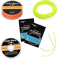 Vista 1 de AnglerDream WF - Kit de línea de pesca con mosca 1 2 3 4 5 6 7 8 9WT línea de pesca con mosca líder de línea de pesca con respaldo trenzado