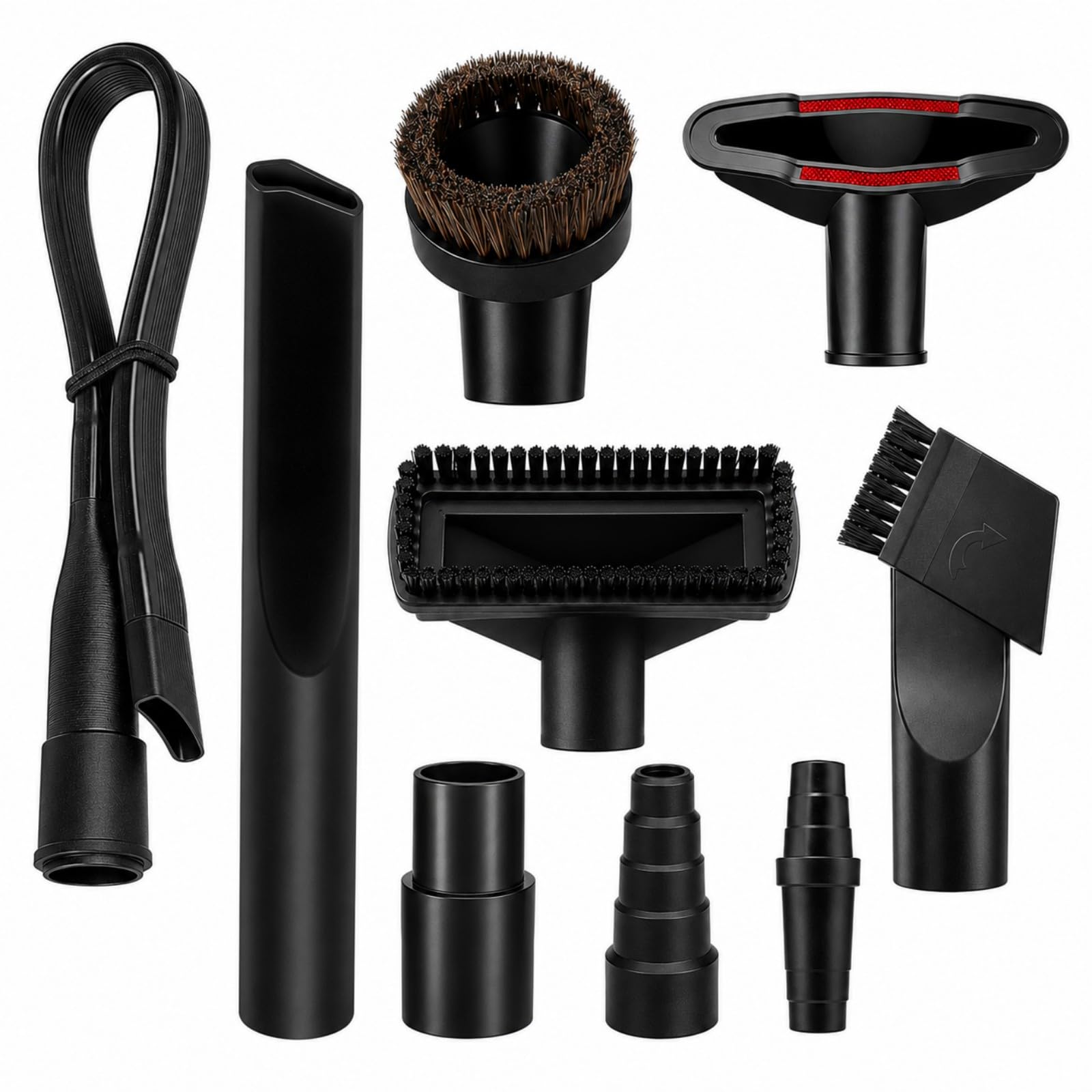 Staubsauger Zubehör Set für Vax C88-W2-P 2014-2023 2024 2025 2026+ | 6/9 Teile Set | Universal Adapter | Fugendüse | Rosshaarbürste | Für Auto Sofa Tierhaare | Für Viele Staubsauger Aufsätze