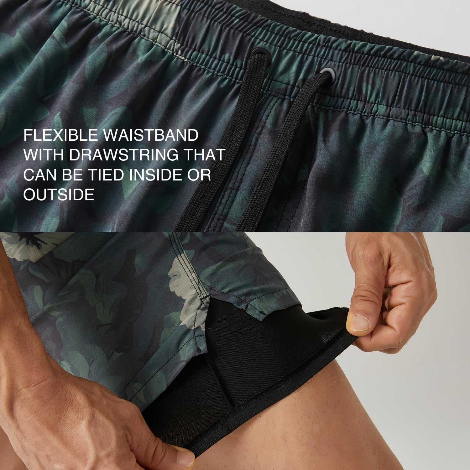 Onvous 7" Mens Swim Trunks Men Swim Trunks with Liner | Mens Swim Shorts Men | Men's Bathing Suit for Men's Swimwear - Image 6