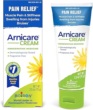 Boiron Arnicare Cream Natural Soothing Relief for Joint Pain, Muscle Pain, Swelling, Soreness, and Stiffness - Fast Absorbing and Fragrance-Free - 2.5 oz