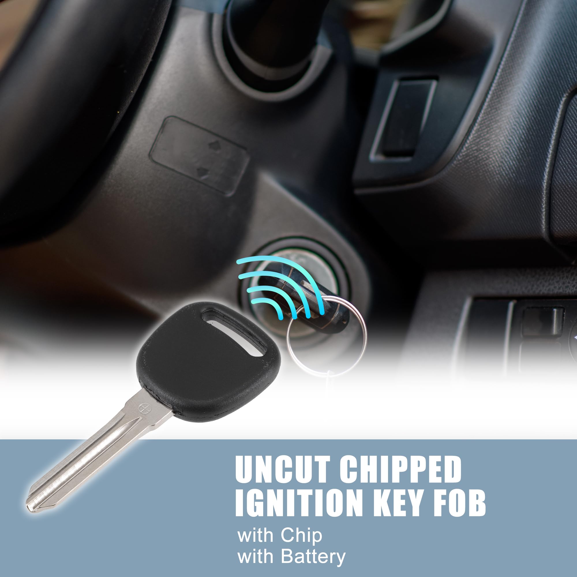 TUCKBOLD Uncut Chipped Ignition Key Fob for Chevrolet HHR 2006-2011 Reusable | Transponder Chip Key 1 Pcs for Chevrolet Impala 2006-2016