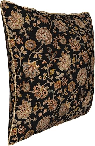 Miniatura 2 de Vintage Tapestry Velvet Pillow Covers 20x20 In Black Brown Bohemian Boho Carpet Throw Pillows for Couch Soft Cushion Covers Rustic Retro Rug Pillow