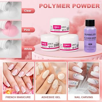Complete Acrylic Nail Kit with UV LED Light & Drill - All-in-One DIY Manicure Starter Set with 6 Gel Polishes & 36 Glitters - Salon-Quality Nail Art Supplies for Beginners & Home Spa