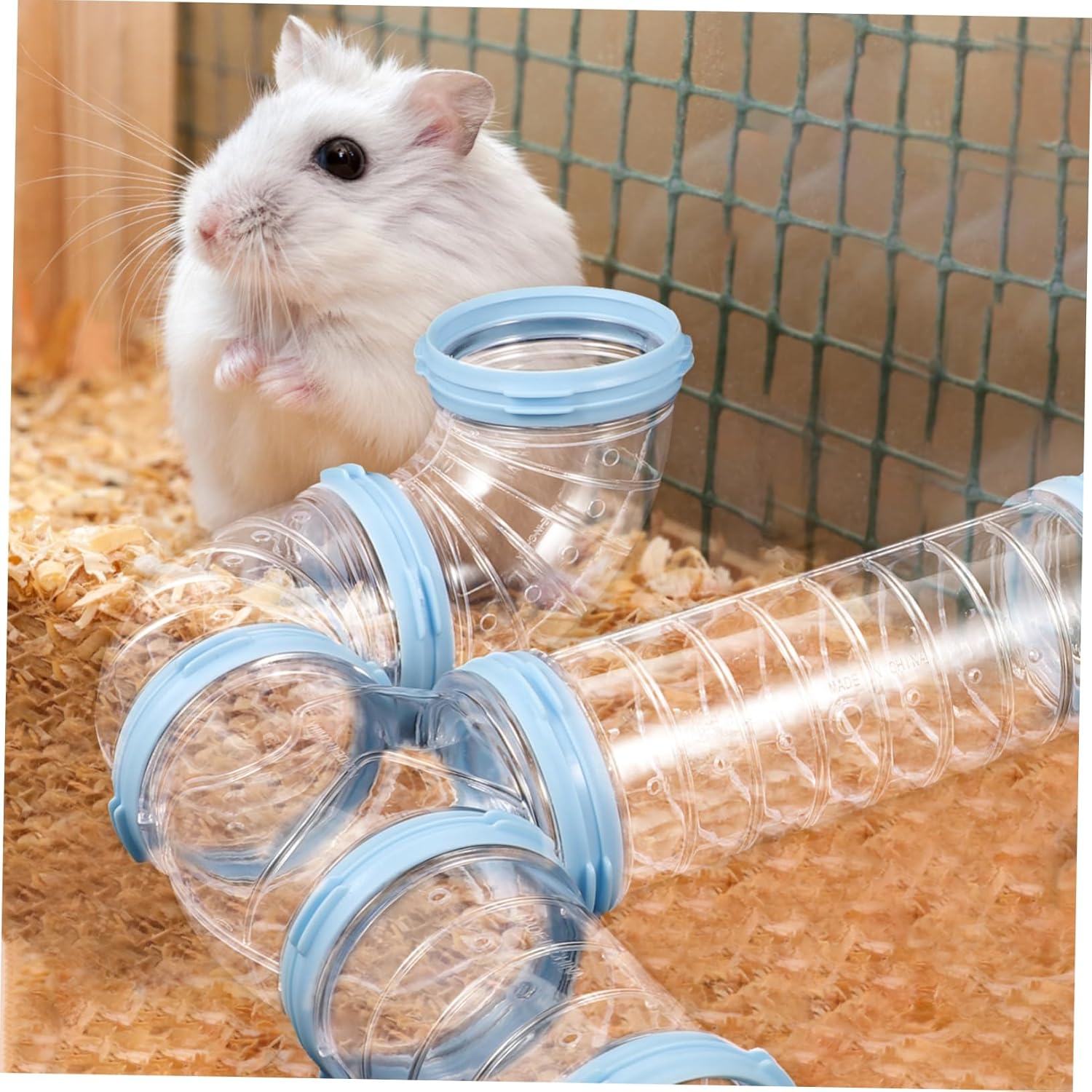Healifty 2 Sets Hamster Tunnel Kits Transparent Plastic DIY Tubes with Connectors for Cage Expansion Safe Outdoor Indoor Play Accessories for Hamsters and Small Pets