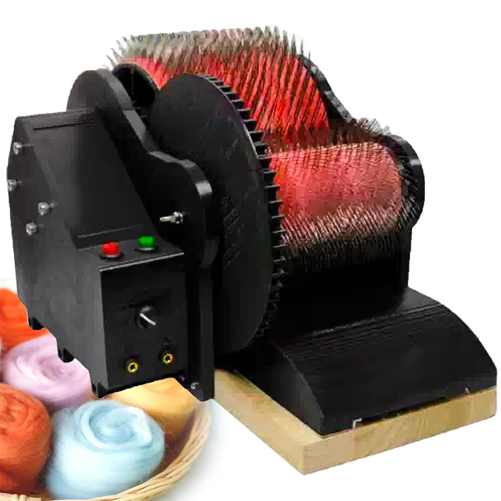Rueda de mezcla de lana de 50W para talleres de hilado artesanal y fieltrado de lana creativo
