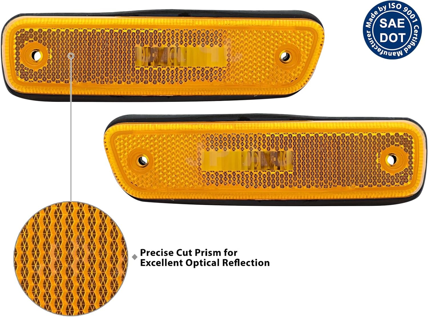 KAP Replacement for Front Bumper Halogen Side Marker Lights 1995-2005 Grand Vitara 2001-2003 XL-7 with Bulb 3651065D01 3652065D01 SZ2551101 SZ2550101 PAIR