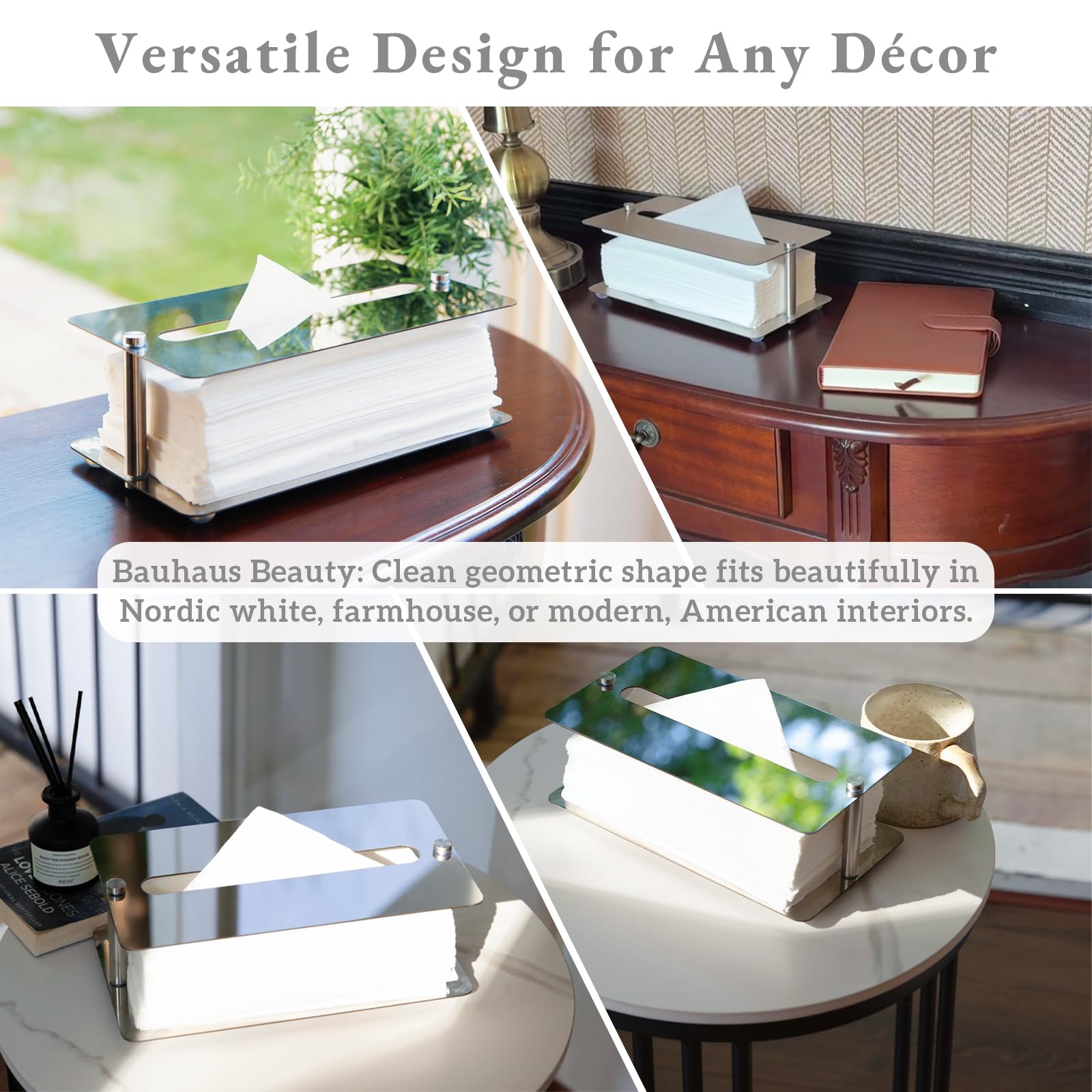 Tissue Holder Decorative Tissue Box Holder - Rectangle Tissue Box Cover, Napkin Holder Stainless Steel Bathroom Accessories for Living Room, Office, Home Decor with 2-Sided Design?