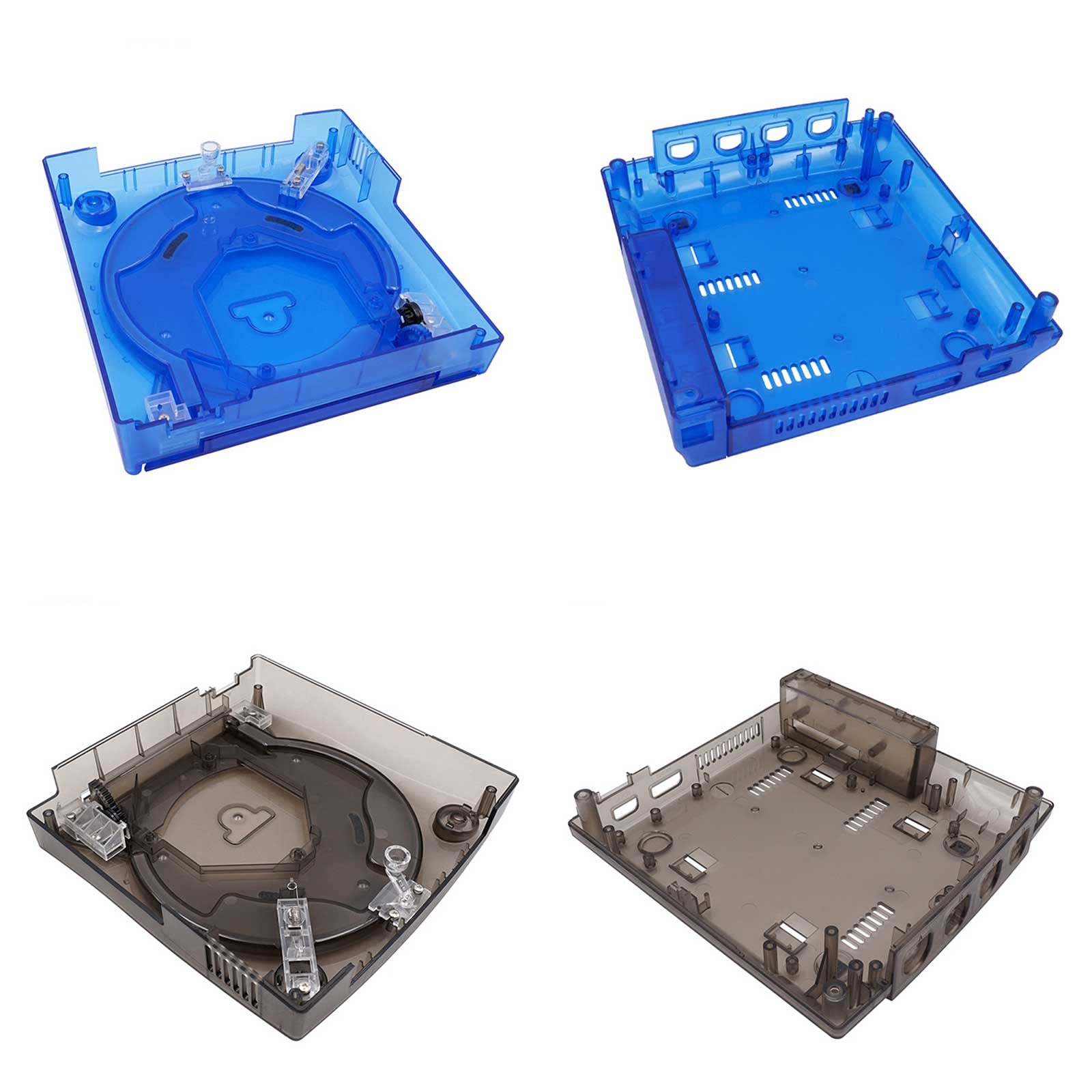 Alloggiamento di ricambio Shell Traslucido Custodia per Box Trasparente Retro Videogiochi Console Parti di Riparazione per Console di Gioco Box