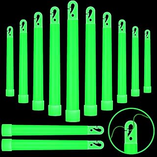 Sotiff 96 Pcs 6" Bright Large Glow Sticks Bulk Glow Emergency Glowsticks Snap Chem Military Grade Lights Sticks Long Last Survival Kits for Hiking Party Camping Activities (Green)