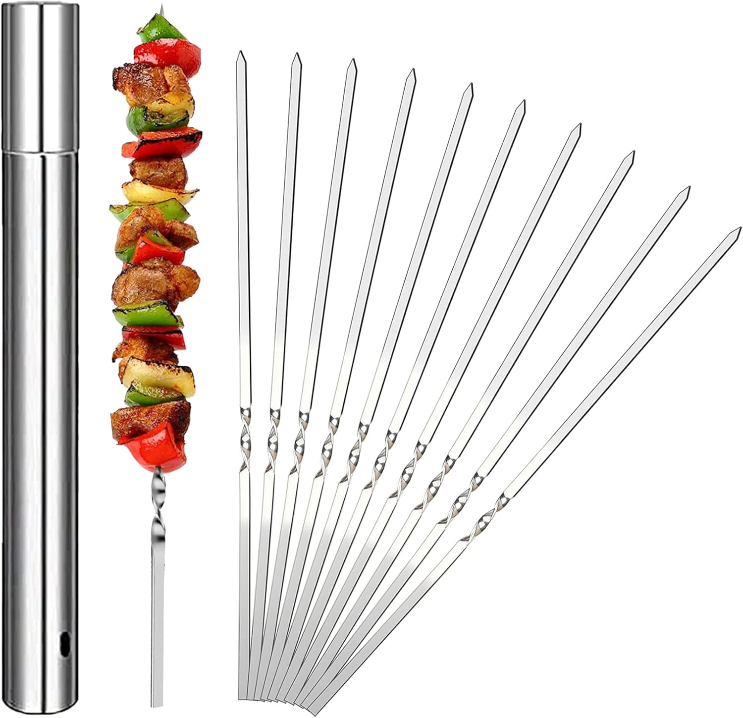 Killer's Instinct Outdoors Flat Metal Grilling Skewers Wider Thicker