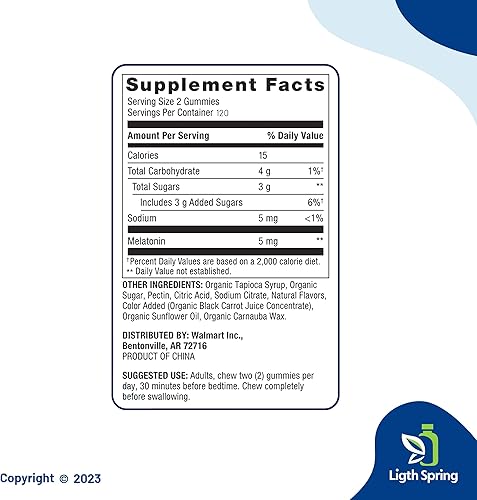 Miniatura 7 de Melatonina 5 Mg, 120 gomitas, soporte para dormir (paquete de 2) con paquete exclusivo de guía Better Ligth&Spring