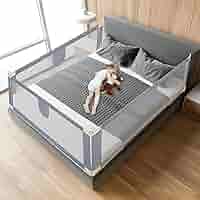 Barriera Per Letto Bambini 180+200cm - Pieghevole E Regolabile - Protezione Anti-Caduta - Grigio - Foto 8