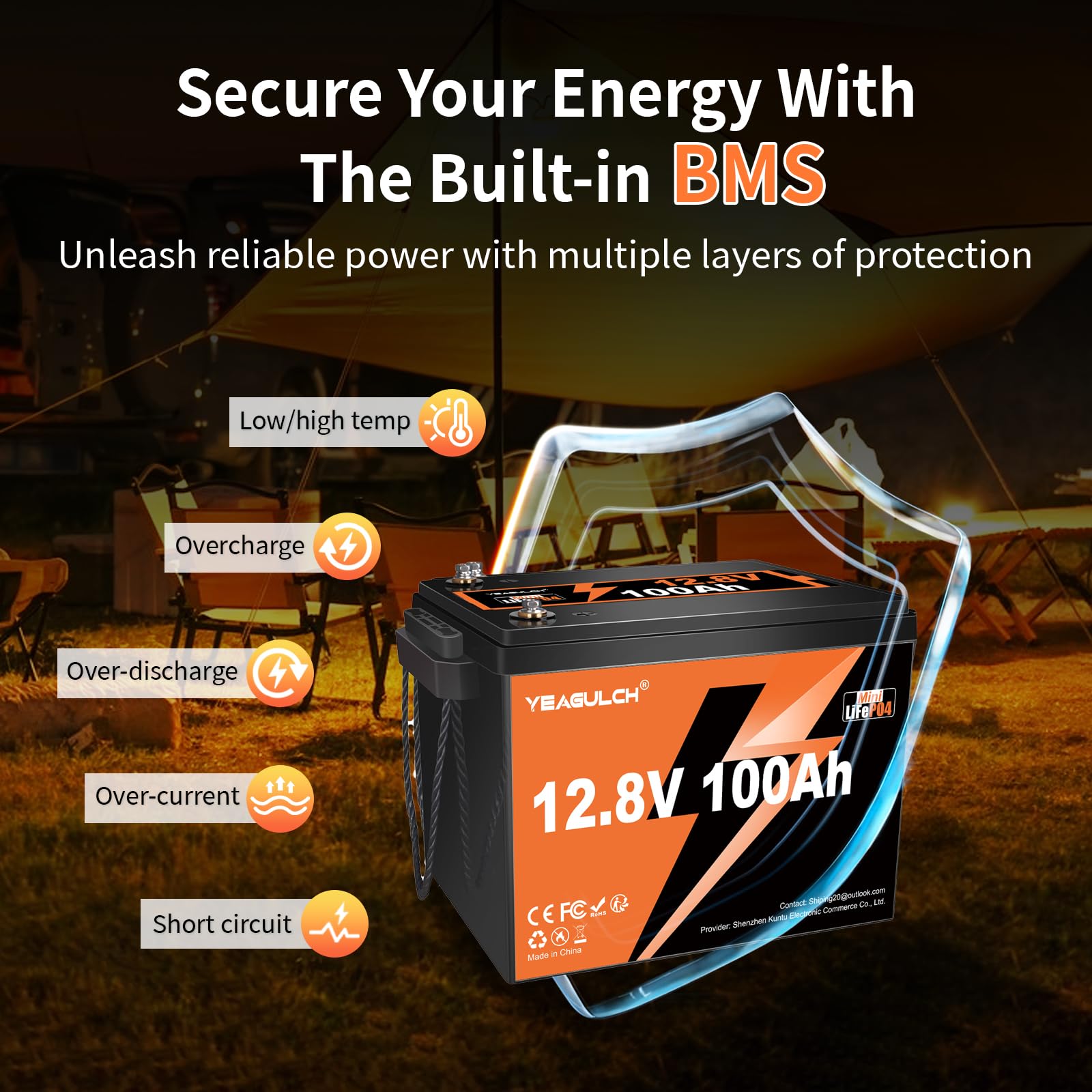 1207 12V 100Ah LiFePO4バッテリー スマートBMS キャンプ 2 Packs 12V 100Ah Mini Max LiFePO4 Battery 100A BMS 1280Wh Lithium