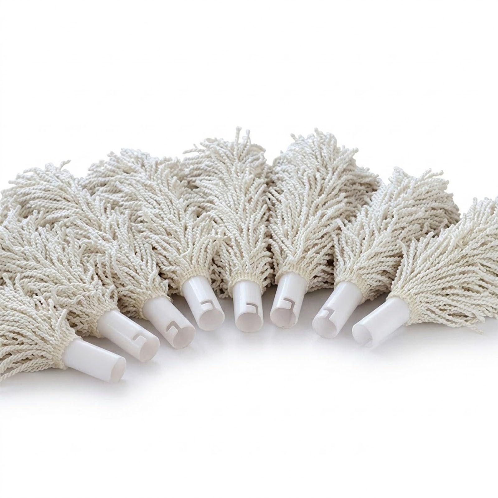 Spazzole per Lucidatrice per Bicchieri, Set da 8 Ricambi in Microfibra, Spazzola Asciuga Bicchieri per Lavabicchieri da Ristorante, Finitura Brillante,Bianca